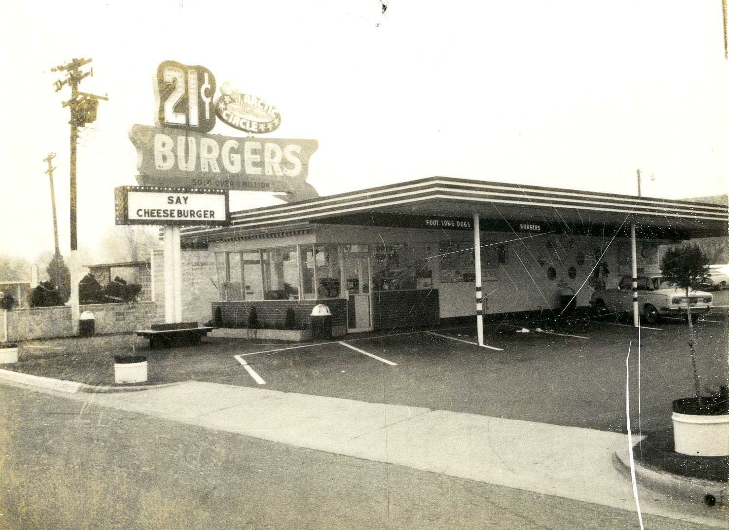 black and white photograph of Arctic Circle in Roy