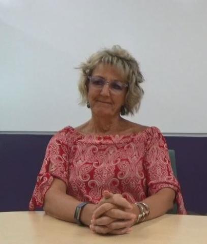 A still image of Sue Wilkerson during her oral history interview on September 5, 2019