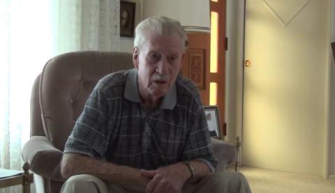 An image of Don Emerson sitting in a chair, in his home on July 27, 2016