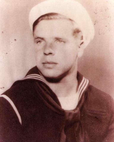 An image of George Horton in his U.S. Navy Uniform during World War II, Circa 1940s