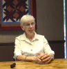 A still image of Sister Arthur Gordon during her oral history interview on June 12, 2019