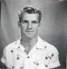 A black and white portrait of Wayne Harris Circa 1955